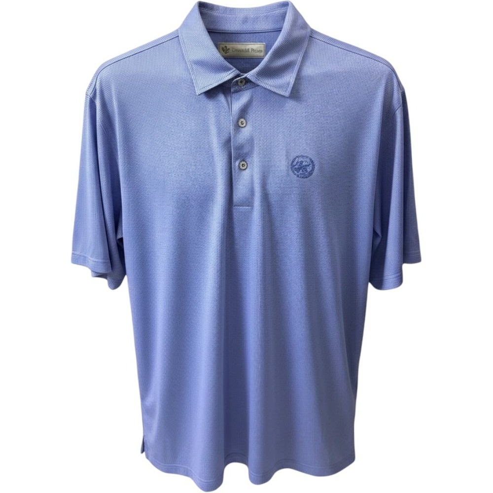 DONALD‎ ROSS FRENCH LICK RESORT  BLUE POLYESTER S/S POLO SHIRT XL